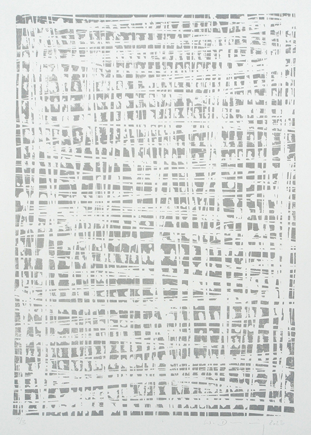 Waltraud Danzig, im Raster, 2023, Lithographie, Aufl. 3 Stck., Motivgr. 31x44 cm, auf Büttenkarton 42x59 cm, Foto: Danzig